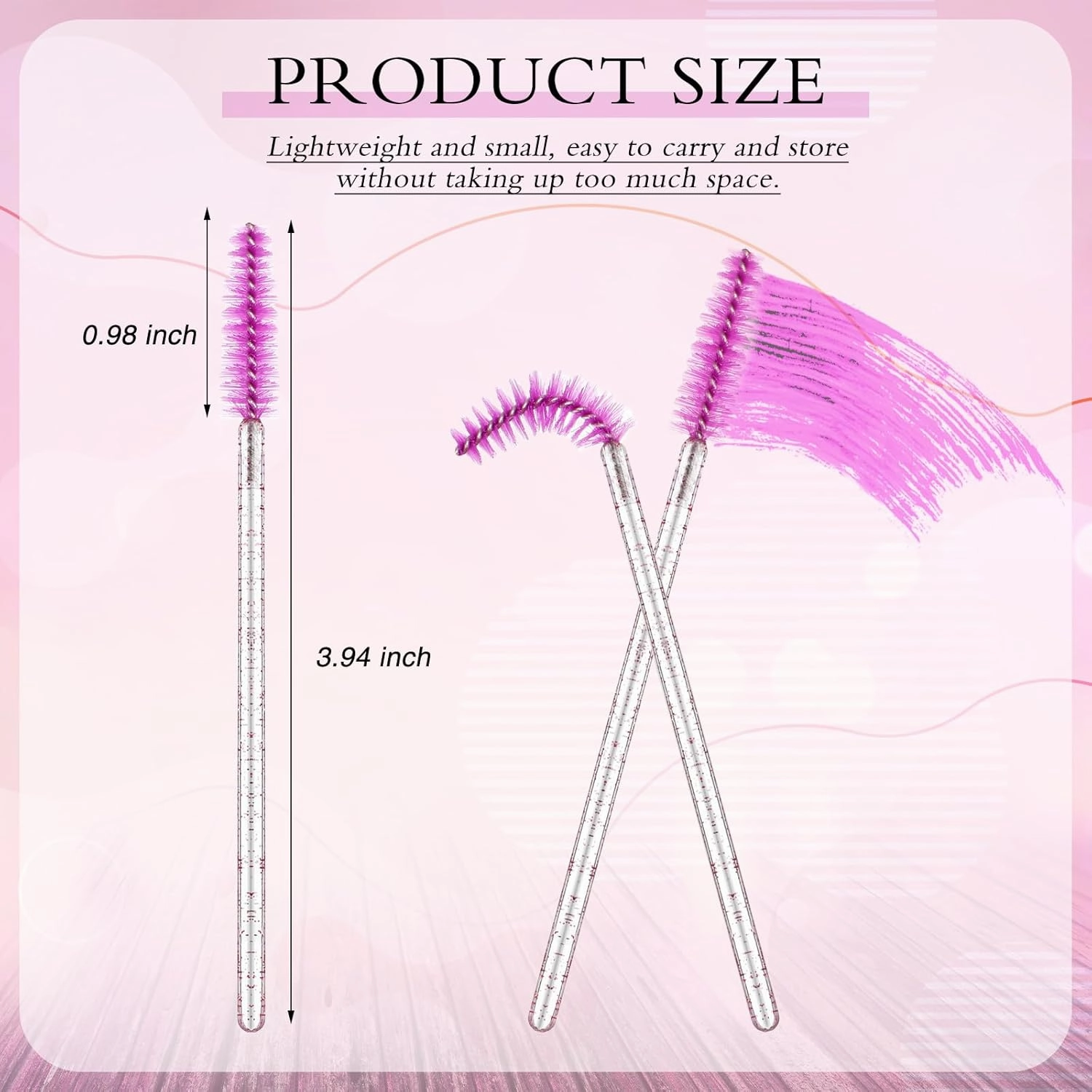 Skylety 1000 Pcs Disposable Mascara Wands Bulk Mascara Eyelash Brush Makeup Applicator Eyelash Wands for Eye Lash Extension, Eyebrow Comb, 3.9 x 0.2 x 0.3 Inch (Purplish Red)