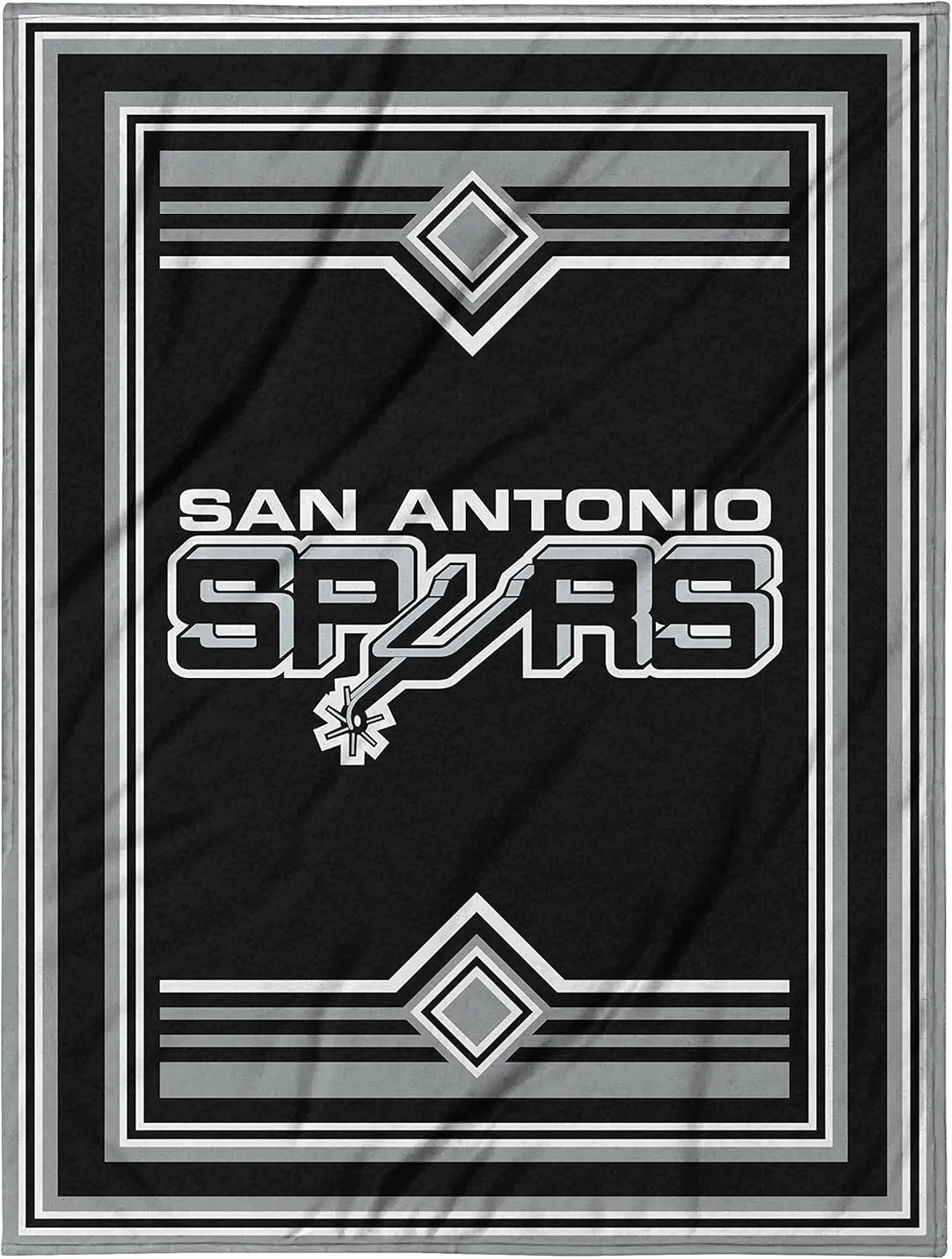 Sleep Squad San Antonio Spurs City Edition 60 x 80 Raschel Plush Blanket an NBA Super-Soft Throw