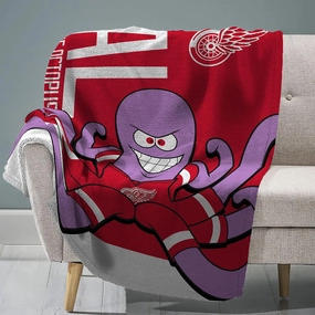 Sleep Squad Detroit Red Wings Rally Al 60 x 80 Raschel Plush Blanket an NHL Mascot Super-Soft Throw