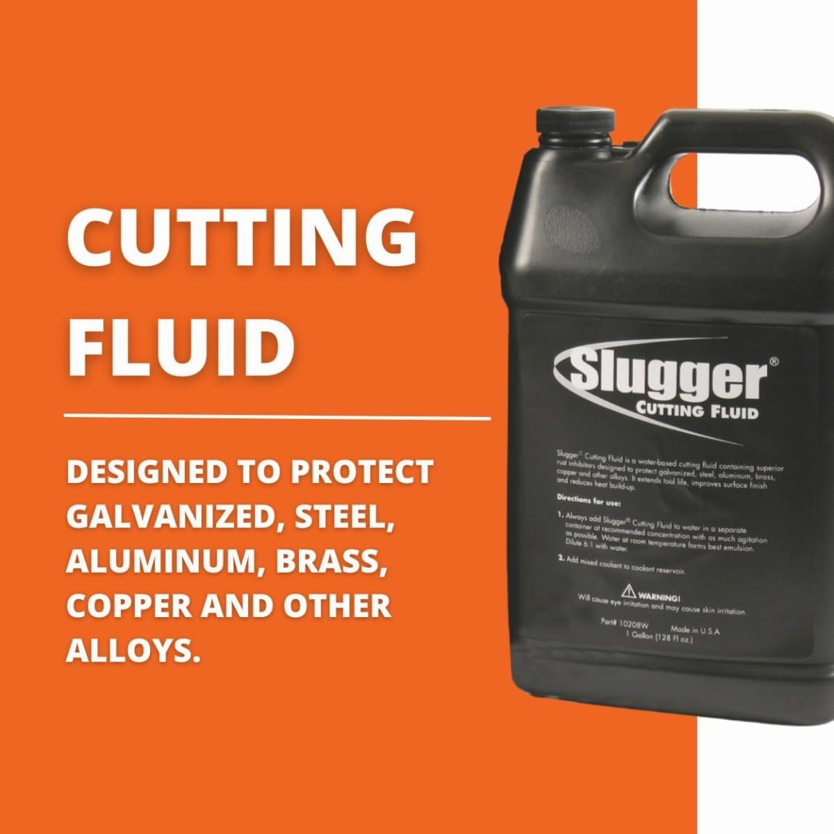 Slugger by Fein Cutting Fluid for Galvanized, Steel, Aluminum, Brass, Copper & Alloys - Extends Cutter Life, Reduces Heat and Friction, Water-Based, 1 Gallon - 64298102080