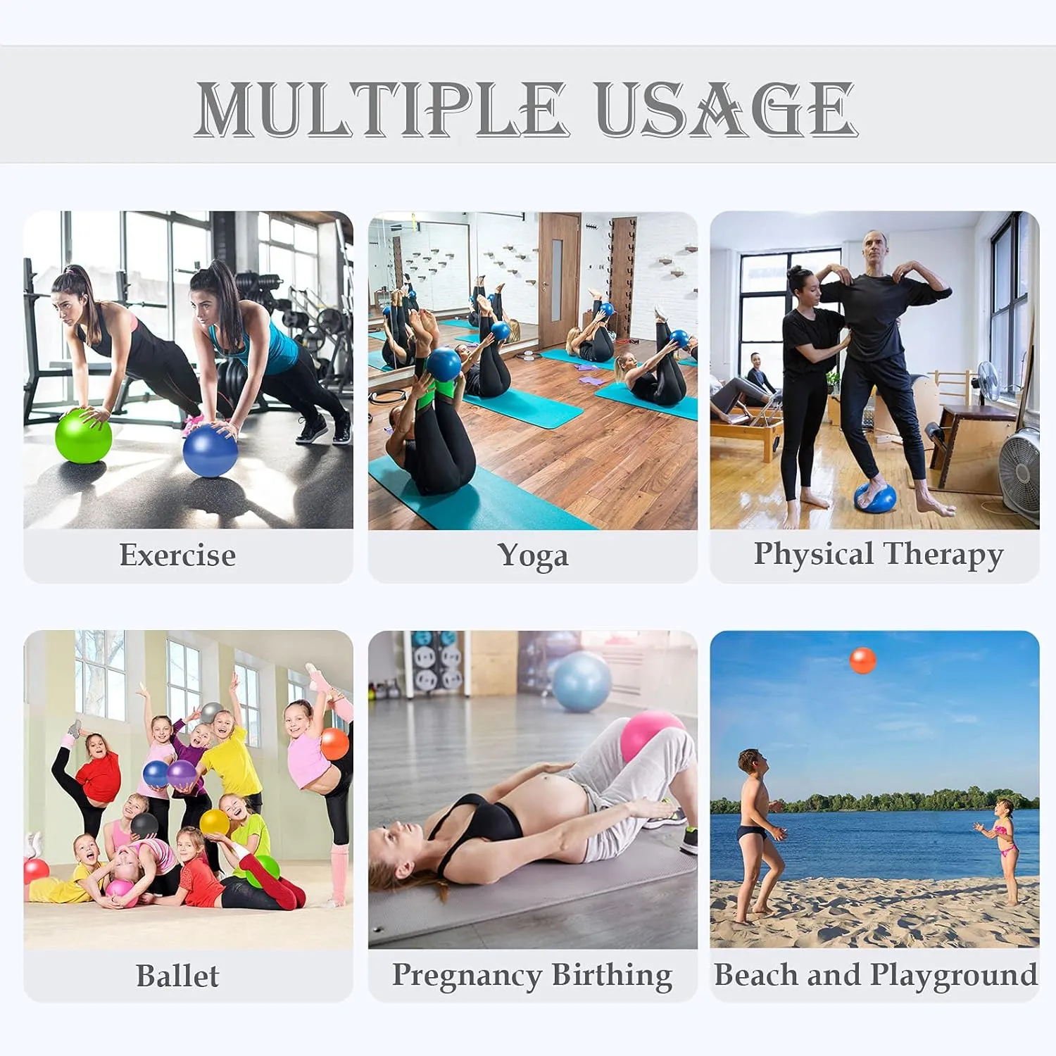 Small Pilates Ball for Therapy Mini Workout Core 9 Inch Small Exercise Mini Bender Pilates, Yoga, Workout, Bender, Core Training and Physical Therapy, Improves Balance