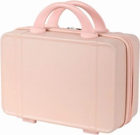 Small fresh suitcase luggage small lightweight retro cosmetic case 14 inch travel case(RED,14 inches)