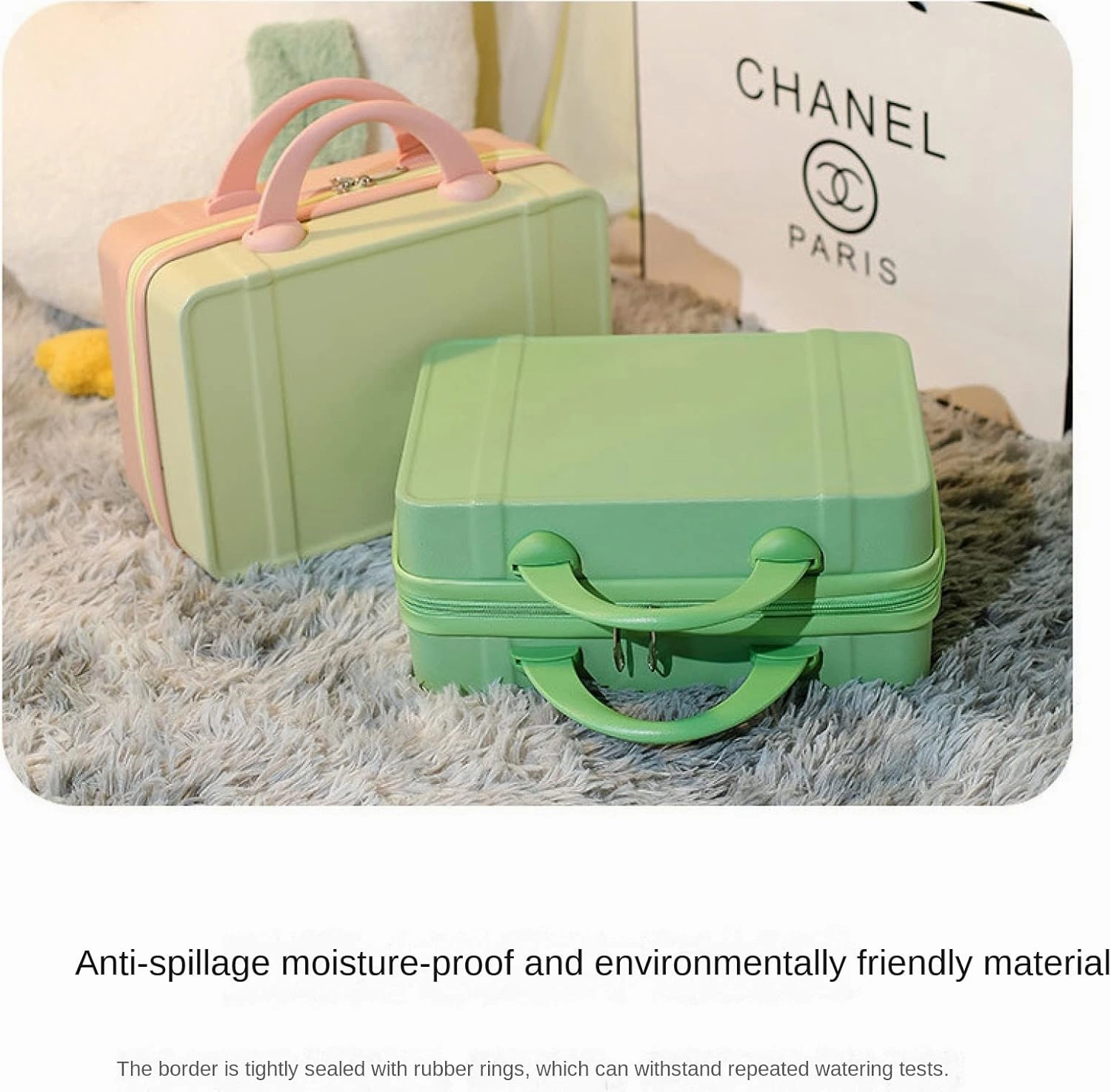Small fresh suitcase luggage small lightweight retro cosmetic case 14 inch travel case(RED,14 inches)
