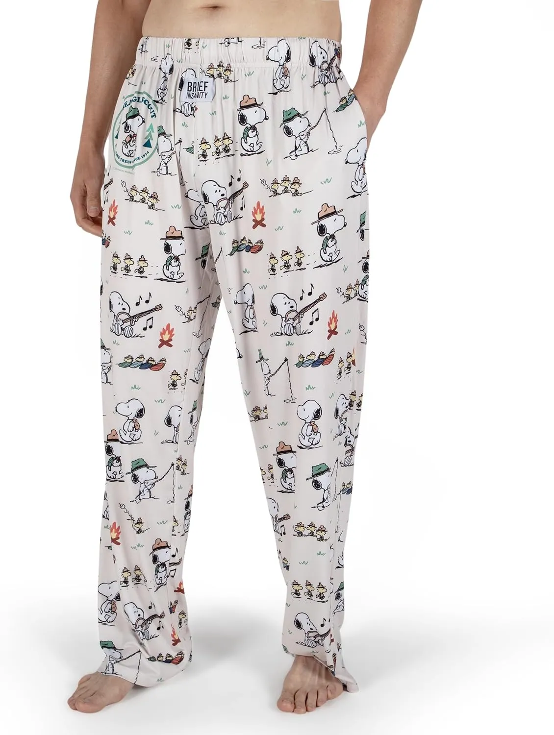Snoopy Pajama Pants - Comfy Lightweight Unisex Bottoms Ultra Soft Lounge Pants Men Women | Peanuts Novelty Loungewear (S-XXL)