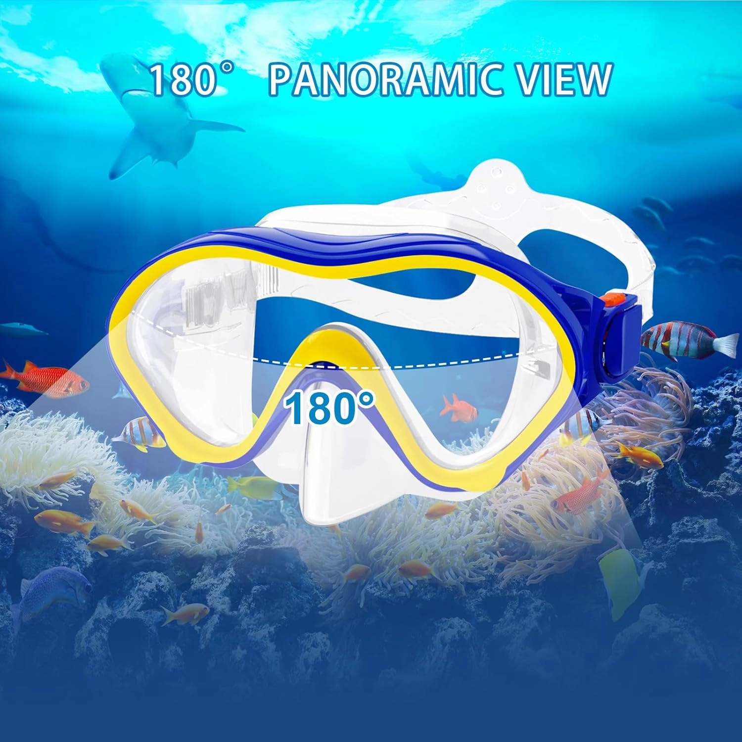 Snorkeling Gear for Kids with Foldable Silicone Full Dry Snorkel, Kids Snorkel Set Anti Leak Youth Junior Snorkeling Package Diving Mask Soft Tube with Mesh Bag Scuba Swimming Goggles