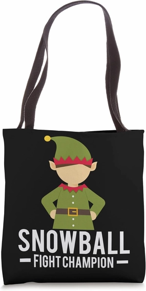 Snowball Fight Champion Snow Ball Snowing Winter Snowfall Tote Bag