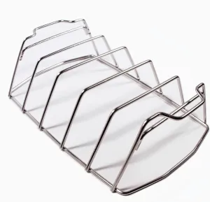 SnS Grills Rib 'N Roast Reversible Rack – 304 Stainless Steel, 2-in-1 Design Holds 5 Racks of Ribs or Large Roasts & Whole Chickens – Durable, Even Cooking, Enhanced Airflow, Maximizes BBQ Space