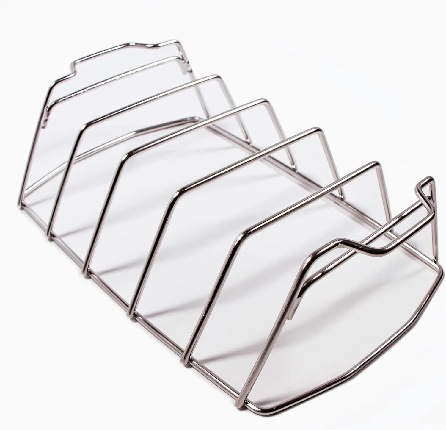 SnS Grills Rib 'N Roast Reversible Rack – 304 Stainless Steel, 2-in-1 Design Holds 5 Racks of Ribs or Large Roasts & Whole Chickens – Durable, Even Cooking, Enhanced Airflow, Maximizes BBQ Space