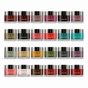 SNS Nails Dip Powder Kit, Gelous Color Dipping Powder Set - Cityscape Master Set 24-Piece Set - Long-Lasting Acrylic Nail Color & Polish Lasts 14 Days - Low-Odor & No UV Lamp - 1 Oz