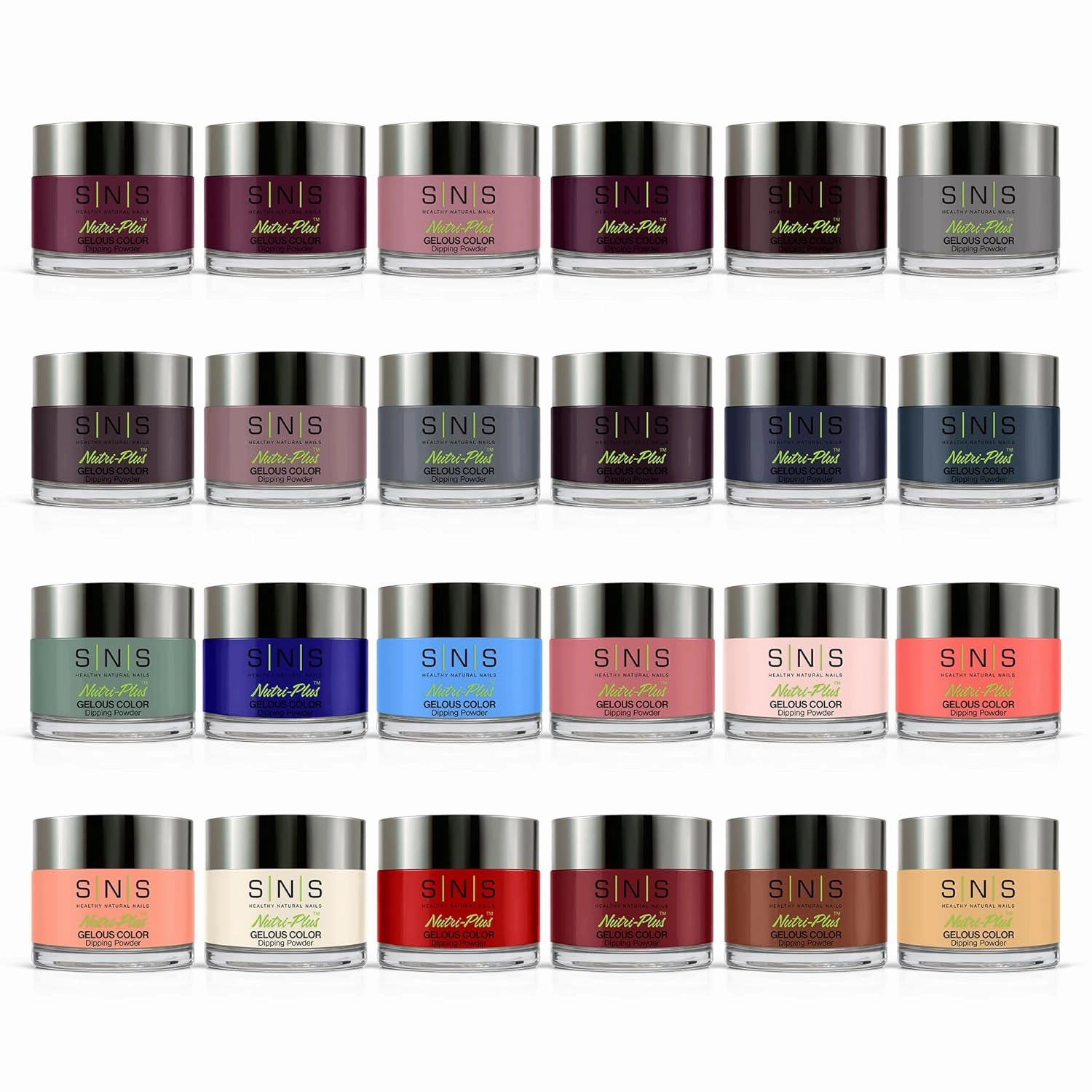 SNS Nails Dip Powder Kit, Gelous Color Dipping Powder Set - Enchanted Evening Master 20-Piece Set - Long-Lasting Acrylic Nail Color & Polish Lasts 14 Days - Odor-Free & No UV Lamp - 1 Oz