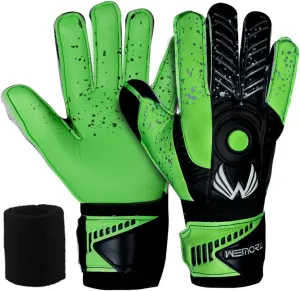 Soccer Goalie Gloves Fingersave for Kids Youth Adults with 7.5MM Strong Grip Palm Flexible Finger Spines Goalkeeper Gloves