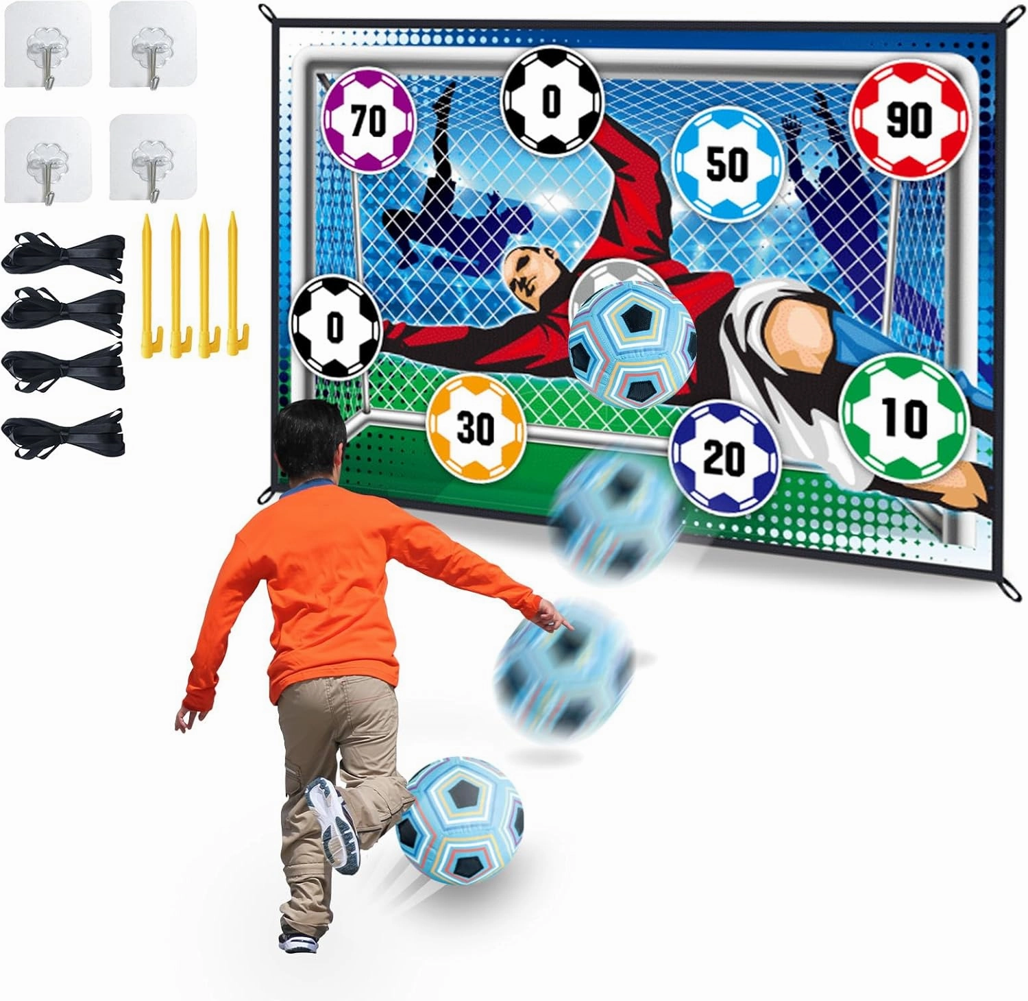Soccer Ball Game Set for Kids and Adults, Indoor Outdoor Family Fun, Backyard Games, Toys for Kids, Birthday