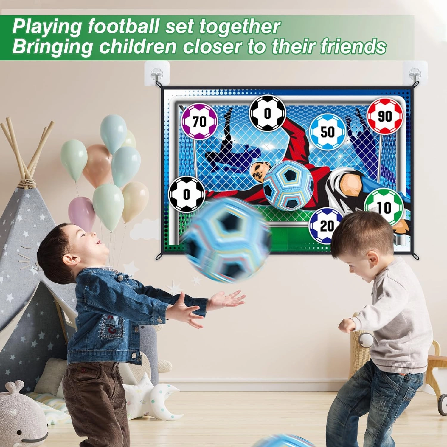 Soccer Ball Game Set for Kids and Adults, Indoor Outdoor Family Fun, Backyard Games, Toys for Kids, Birthday