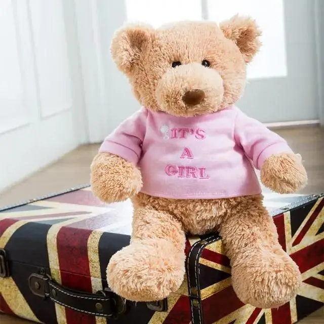 Soft And Cute Teddy Bear Stuffed Animals Plush Toy I Love You Teddy Bear with Removable T-Shirt Gift for Kids, 11"