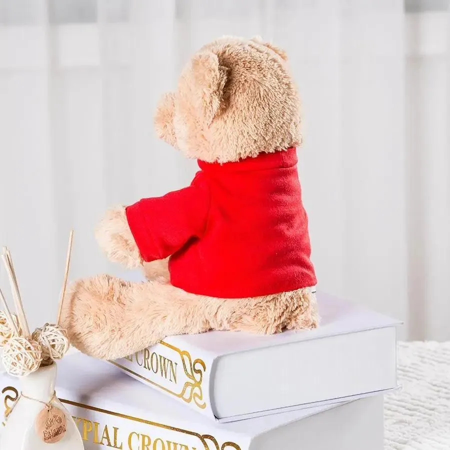 Soft And Cute Teddy Bear Stuffed Animals Plush Toy I Love You Teddy Bear with Removable T-Shirt Gift for Kids, 11"