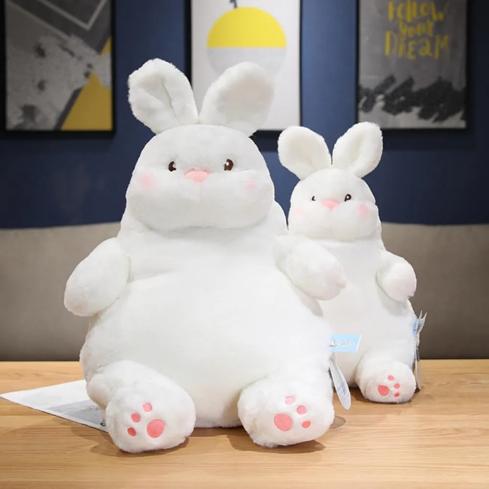 Soft Plush Bunny Stuffed Animals,Bunny Plushie Pillow,Cute Rabbit Plush Toys (White, 18 inch / 1 LB)