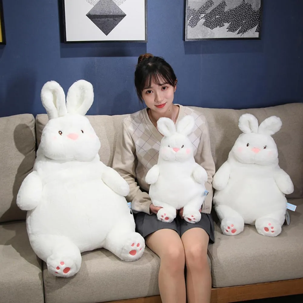 Soft Plush Bunny Stuffed Animals,Bunny Plushie Pillow,Cute Rabbit Plush Toys (White, 18 inch / 1 LB)