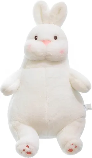 Soft Plush Bunny Stuffed Animals,Bunny Plushie Pillow,Cute Rabbit Plush Toys (White, 18 inch / 1 LB)
