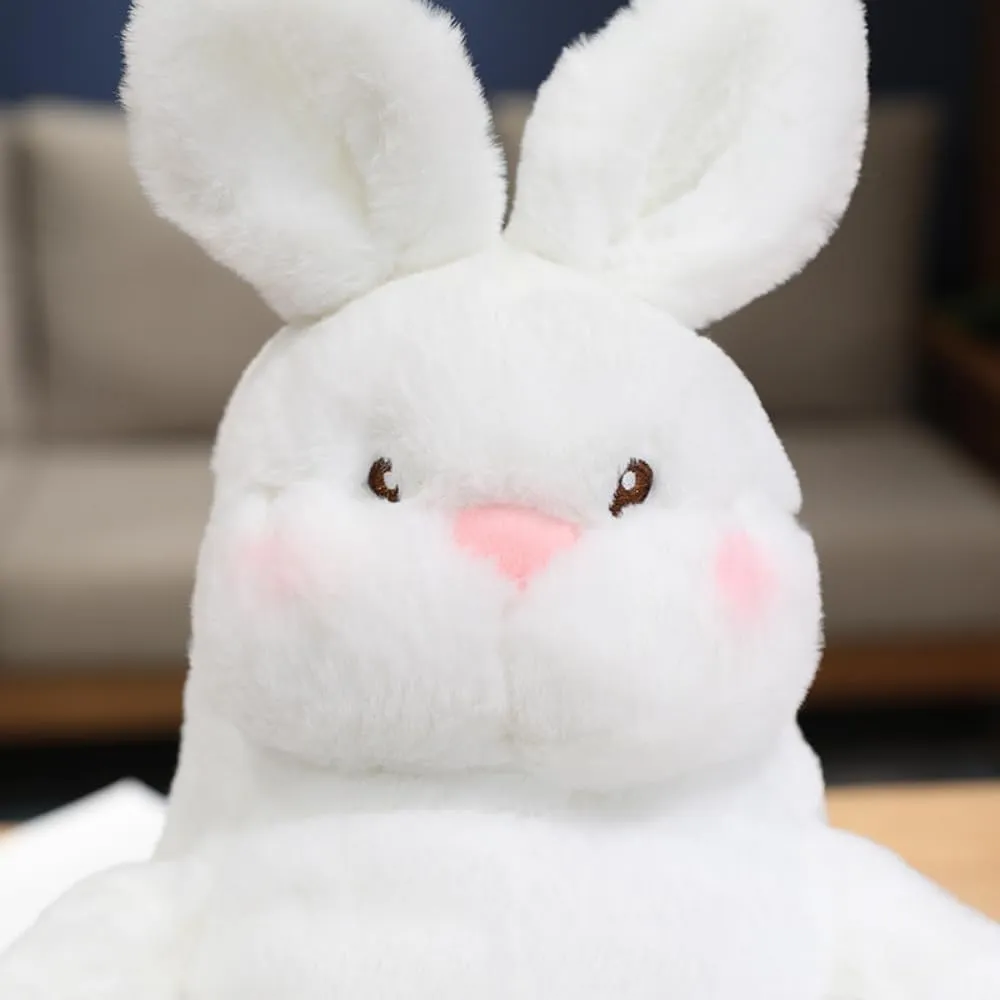 Soft Plush Bunny Stuffed Animals,Bunny Plushie Pillow,Cute Rabbit Plush Toys (White, 18 inch / 1 LB)