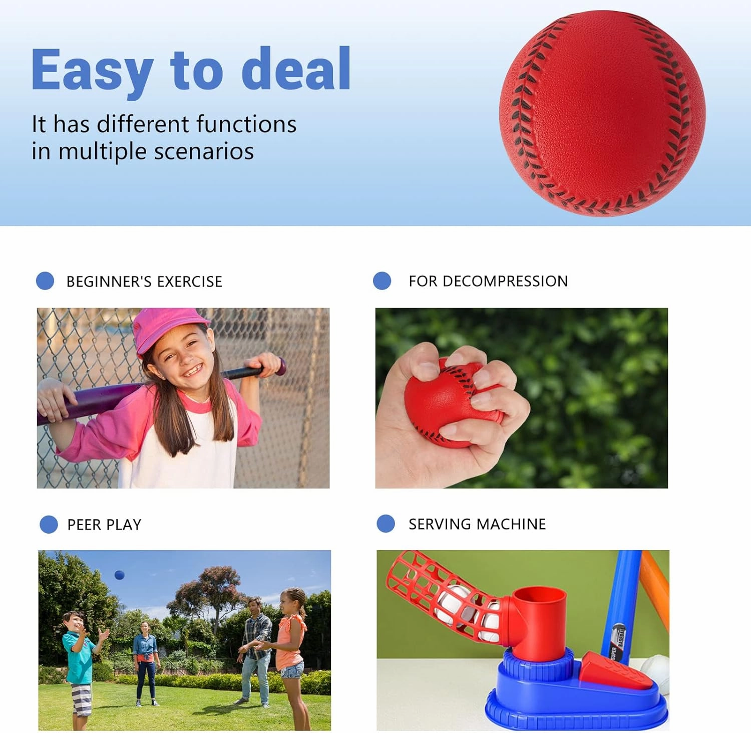 Soft Baseballs, Foam Training Baseball 12 Pack for Kids Regulation Size Foam Baseballs for Soft & Safe Throwing, Catching and Batting Practice