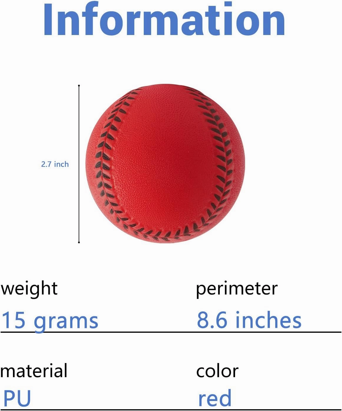 Soft Baseballs, Foam Training Baseball 12 Pack for Kids Regulation Size Foam Baseballs for Soft & Safe Throwing, Catching and Batting Practice