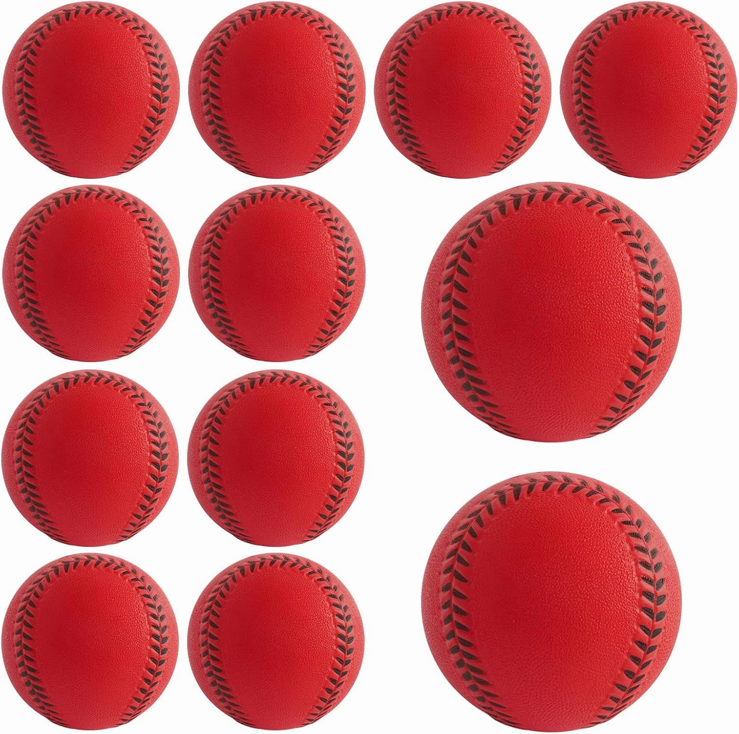 Soft Baseballs, Foam Training Baseball 12 Pack for Kids Regulation Size Foam Baseballs for Soft & Safe Throwing, Catching and Batting Practice