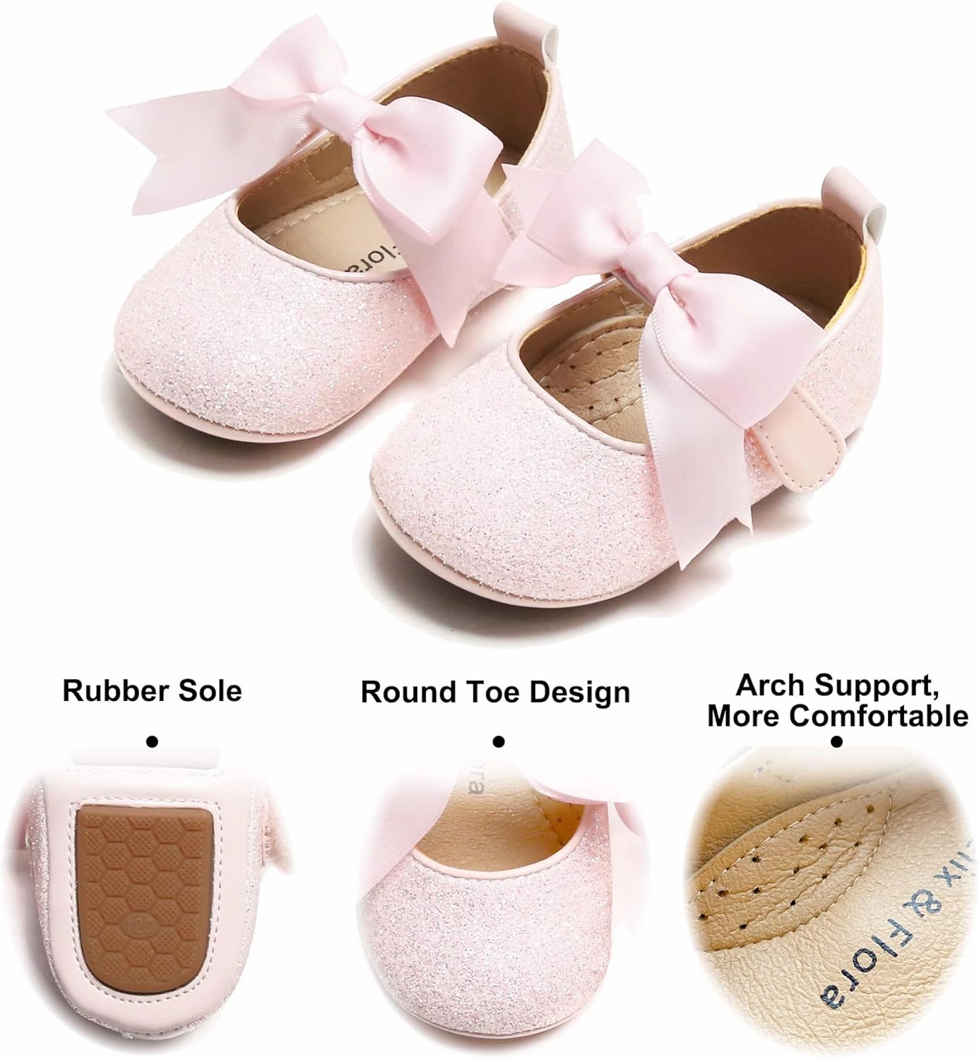 Soft Sole Baby Shoes - Infant Baby Walking Shoes Moccasins Rubber Sole Crib Shoes