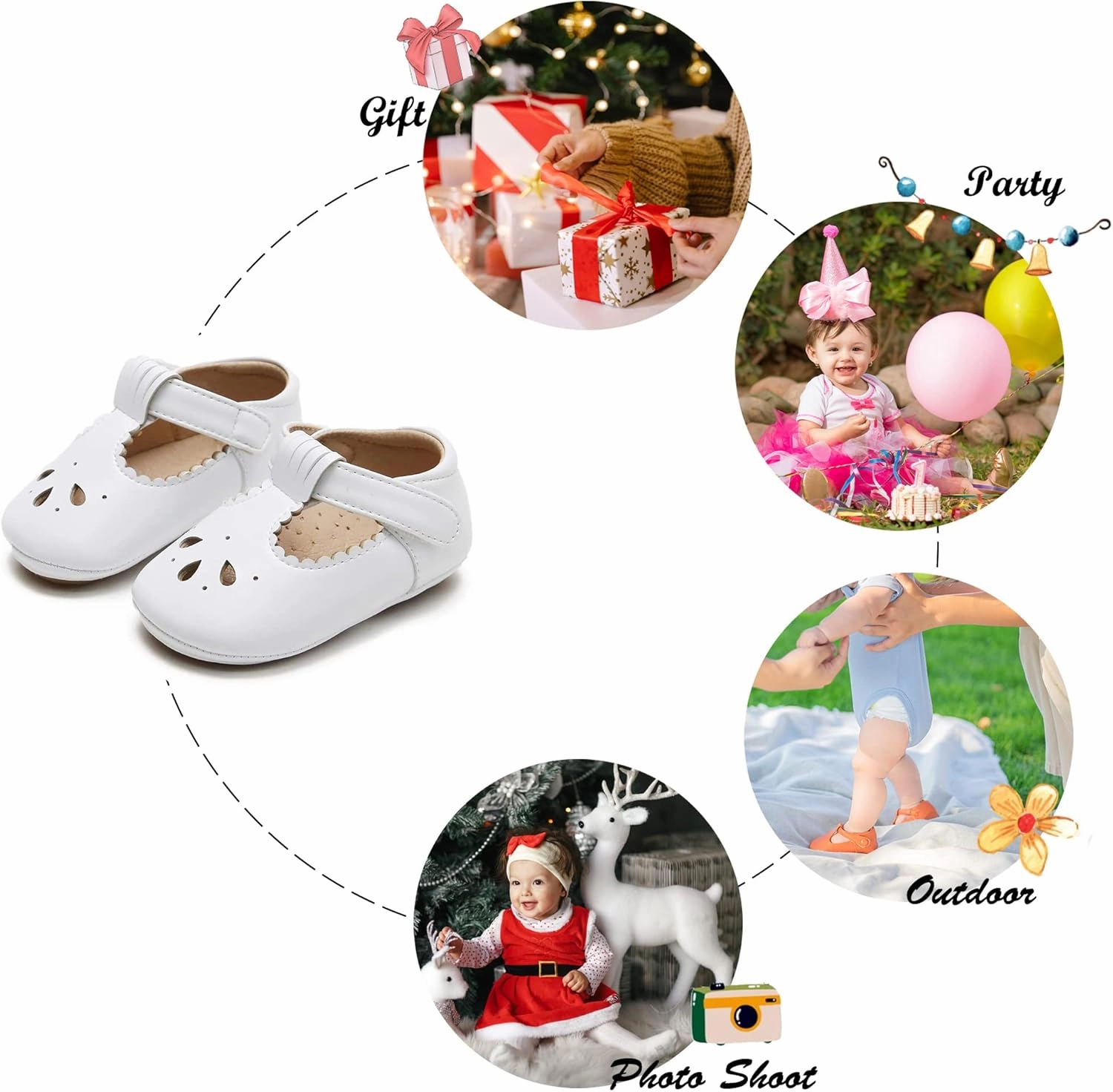 Soft Sole Baby Shoes - Infant Baby Walking Shoes Moccasins Rubber Sole Crib Shoes
