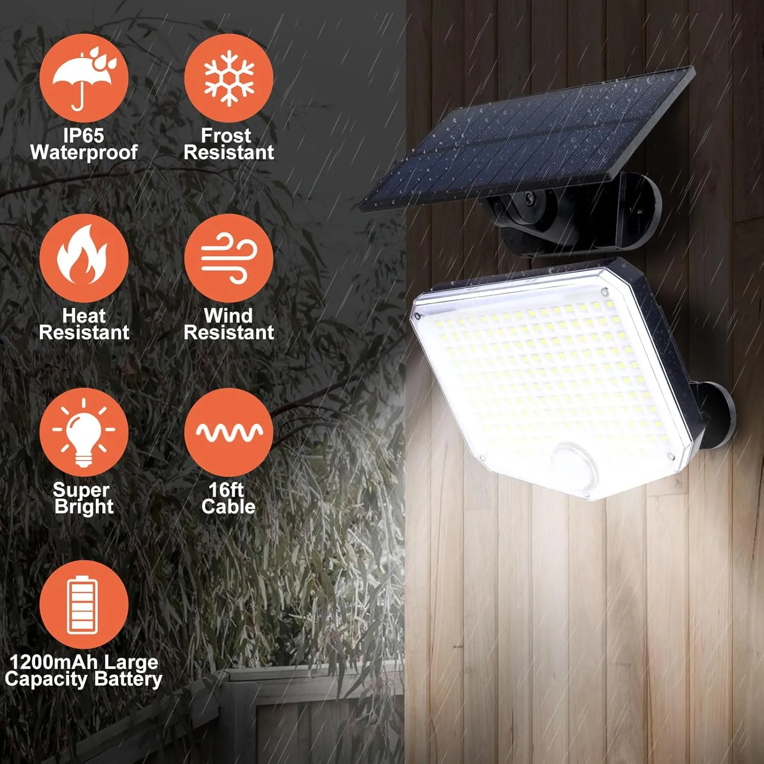 Solar Lights Outdoor, 180°Beam Angle Cool White Security Lights,Solar Powered Motion Sensor Lights Outside with Remote Control, Waterproof Flood Light for Wall, Porch, Patio,Yard,Garage,2 Pack