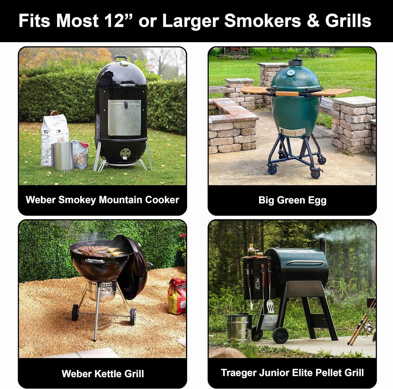 Sorbus® Non-Stick Rib Rack - Porcelain Coated Steel Roasting Stand – Holds 4 Rib Racks for Grilling & Barbecuing - Perfect BBQ Accessories for Smoker and Grill - Durable and Convenient Design (Black)
