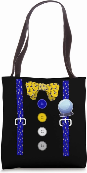 Sorcerer Halloween Costume Suspender Magic Wand Crystal Ball Tote Bag