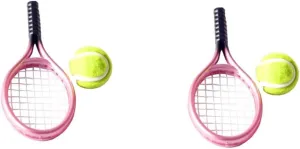 Sosoport Mini Tennis Racket Model Lightweight Decorative Accessory for Mini House Layouts Random Color for