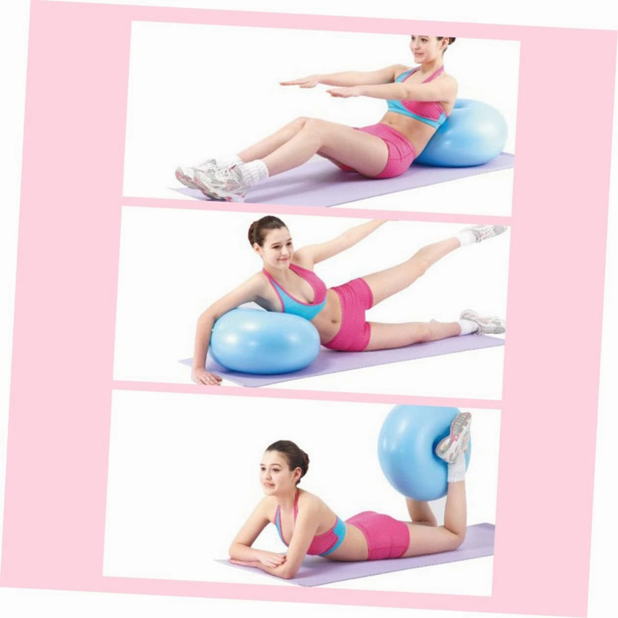 Sosoport Mini Donuts Exercise Yoga Equipment Home Exercise Balls Anti Burst Yoga Stability Exercise Donut Balance Chair Fitness Ball Explosion-Proof Ball Balance Ball PVC Ball Sports Tool