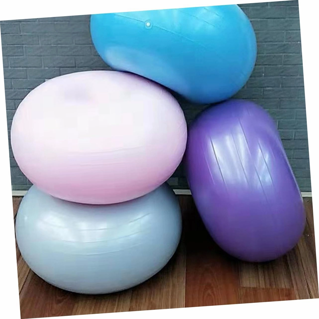 Sosoport Mini Donuts Exercise Yoga Equipment Home Exercise Balls Anti Burst Yoga Stability Exercise Donut Balance Chair Fitness Ball Explosion-Proof Ball Balance Ball PVC Ball Sports Tool