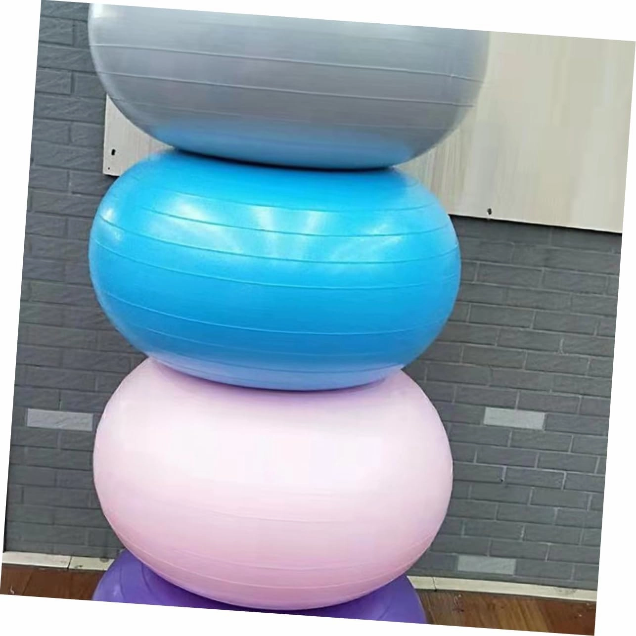 Sosoport Mini Donuts Exercise Yoga Equipment Home Exercise Balls Anti Burst Yoga Stability Exercise Donut Balance Chair Fitness Ball Explosion-Proof Ball Balance Ball PVC Ball Sports Tool