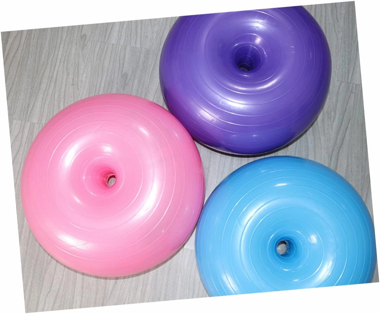 Sosoport Mini Donuts Exercise Yoga Equipment Home Exercise Balls Anti Burst Yoga Stability Exercise Donut Balance Chair Fitness Ball Explosion-Proof Ball Balance Ball PVC Ball Sports Tool