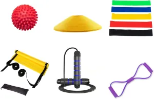 Speed Agility Training Equipment- Agility Ladder, 8 Word Shape Resistance Band Chest Expander, Skipping Jump Rope& Carrying Bag, for Faster Footwork and Better Movement Skills