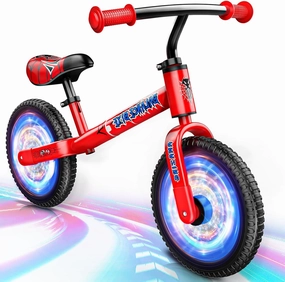 Spider Balance Bike 2 3 4 5 Year Old: Toddler Bike with 12 Inch Lighting Wheel No Pedal Outdoor Toys Birthday Gifts for 2  Year Old Boy Girl Toddlers Kids
