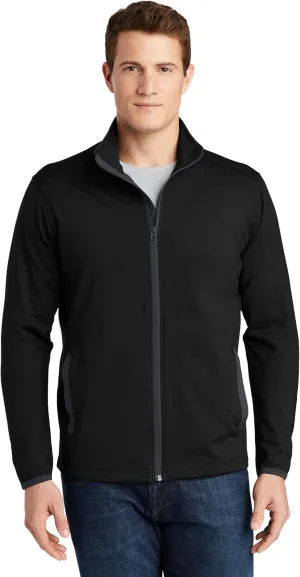 SPORT-TEK Sport-Wick Stretch Contrast Full-Zip Jacket ST853