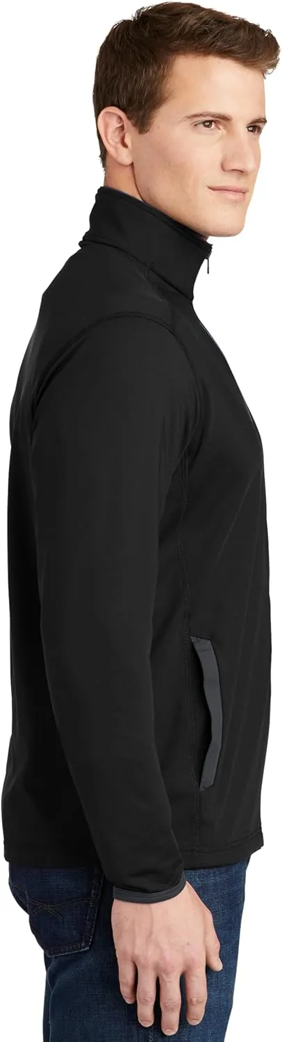 SPORT-TEK Sport-Wick Stretch Contrast Full-Zip Jacket ST853