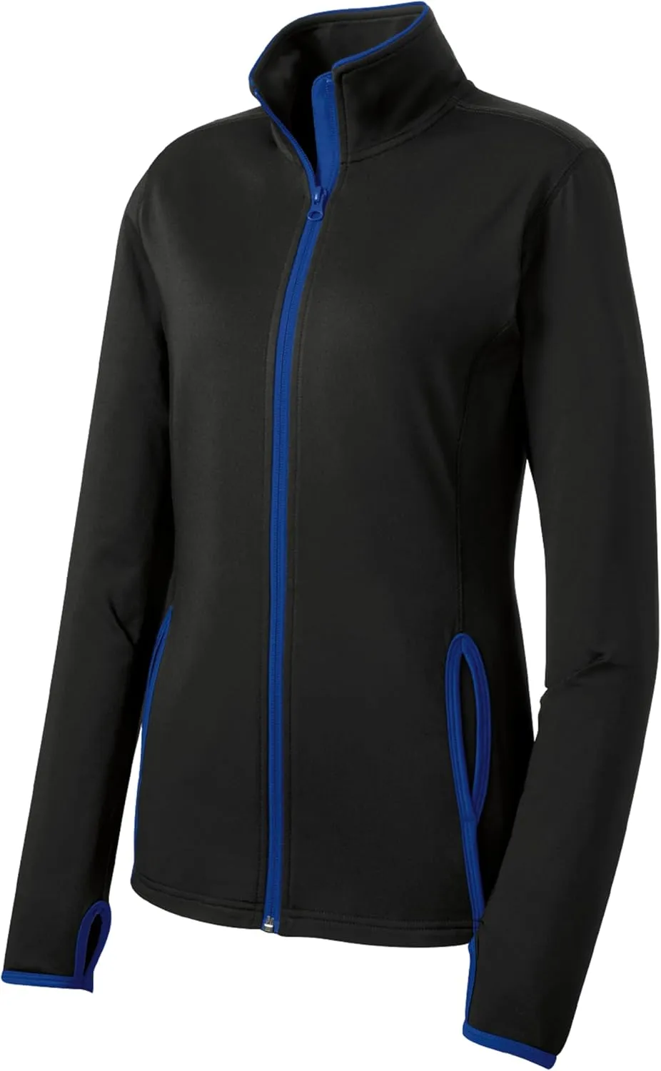 SPORT-TEK Women's Sport-Wick Stretch Contrast Full-Zip Jacket LST853