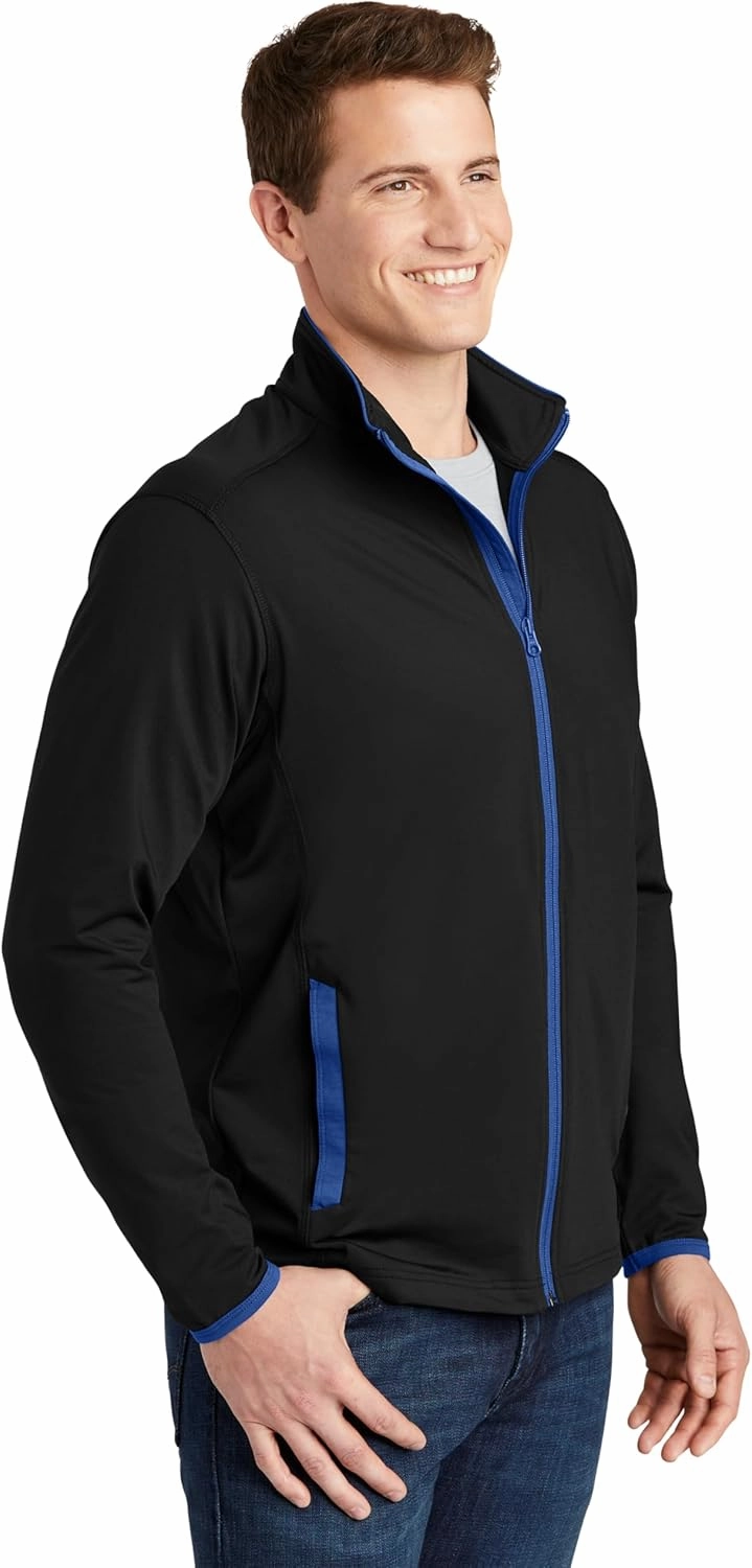 SPORT-TEK Sport-Wick Stretch Contrast Full-Zip Jacket ST853