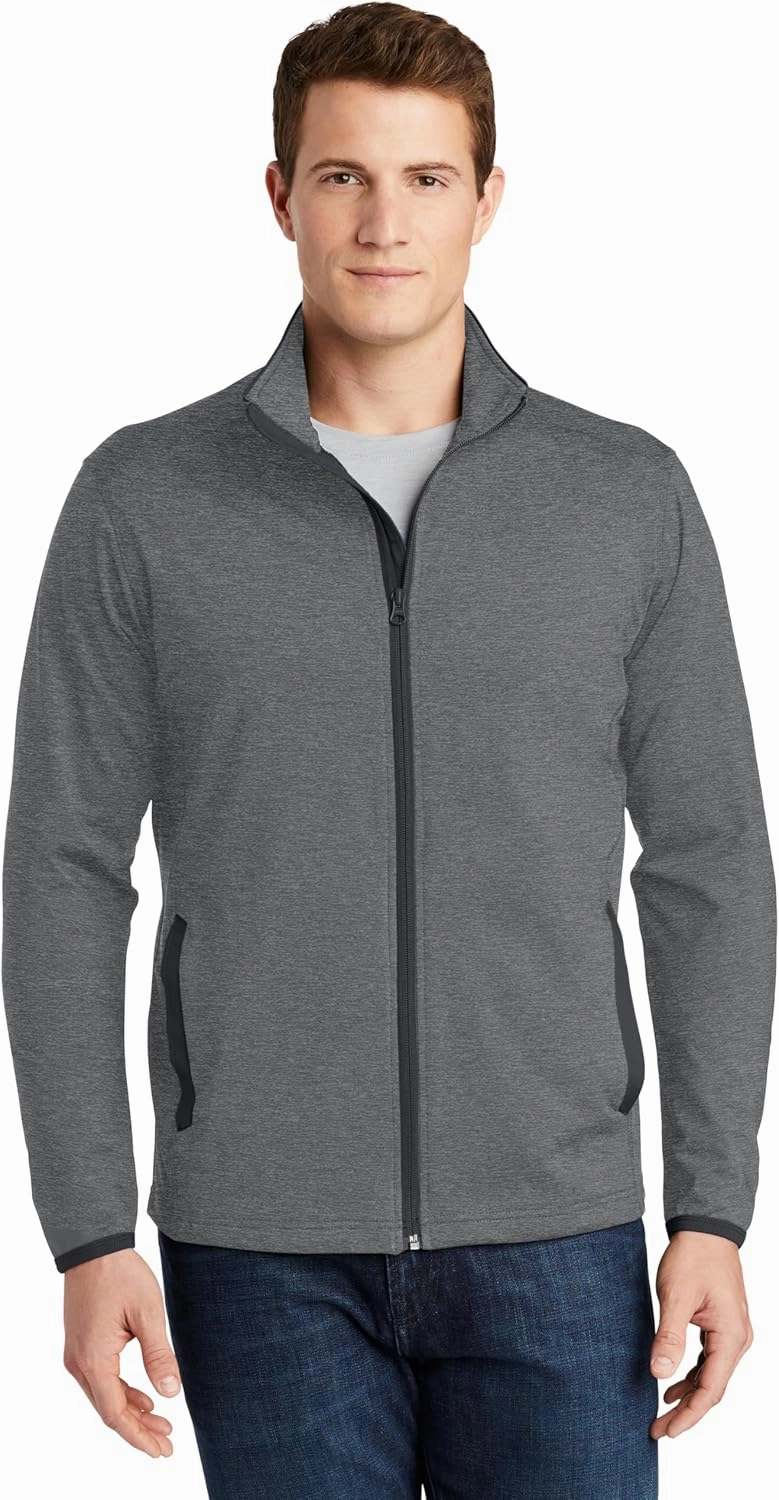 SPORT-TEK Sport-Wick Stretch Contrast Full-Zip Jacket ST853