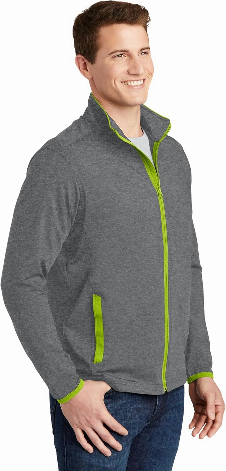 SPORT-TEK Sport-Wick Stretch Contrast Full-Zip Jacket ST853