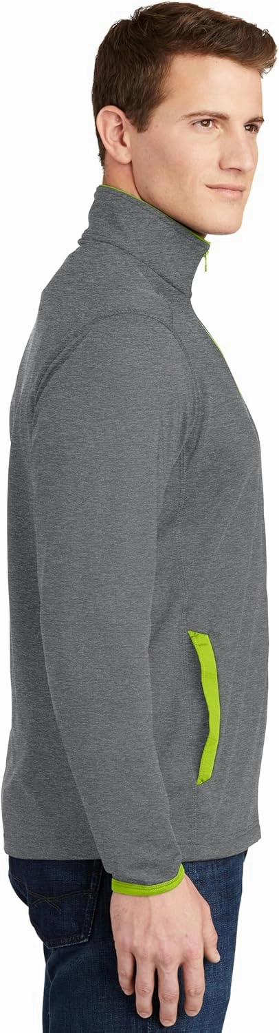 SPORT-TEK Sport-Wick Stretch Contrast Full-Zip Jacket ST853