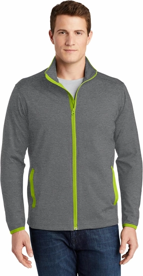 SPORT-TEK Sport-Wick Stretch Contrast Full-Zip Jacket ST853