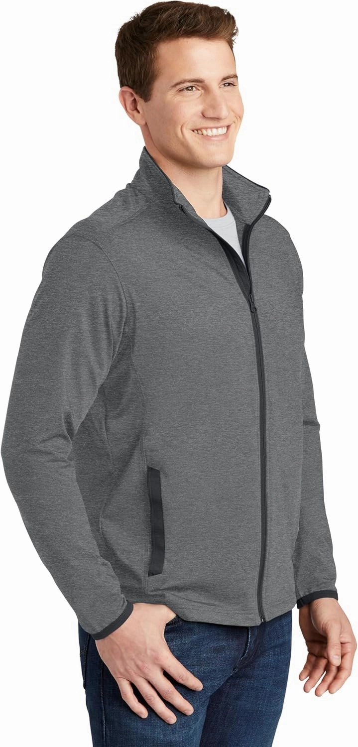 SPORT-TEK Sport-Wick Stretch Contrast Full-Zip Jacket ST853