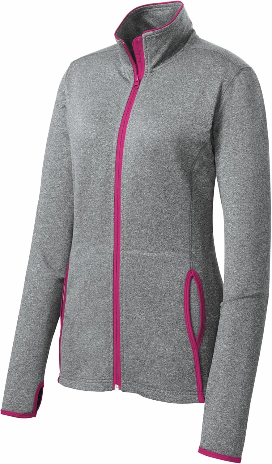 SPORT-TEK Women's Sport-Wick Stretch Contrast Full-Zip Jacket LST853