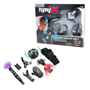 SpyX / Micro Gear Set - 4 Real Spy Toys Kit   Adjustable Belt for Spy Kids Role Play. Junior Secret Agent / Detective / Ninja Toy Gadgets Set for Boys & Girls