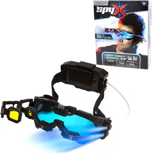 SpyX / Night Mission Goggles - Spy Kids Goggles Toy   LED Light Beams   Flip Out Scope. Adjustable Spy Lens/Glasses/Eyewear Toy Gadget for Junior Secret Agent Role Play in The Dark